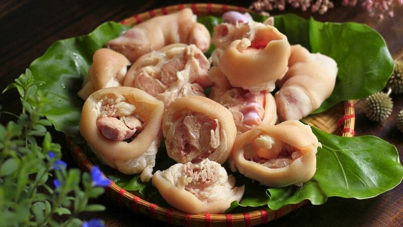 thực phẩm lợi sữa - móng giò
