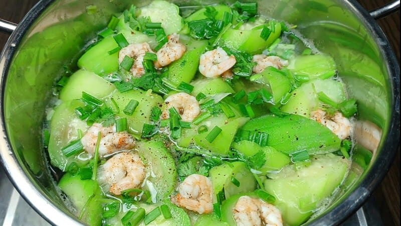 mướp nấu tôm
