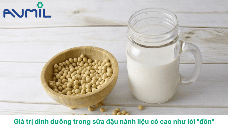 gia tri dinh duong trong sua dau nanh lieu co cao nhu loi don